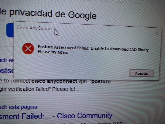 Posture Assessment Failed Unable To Csd Library Posture Assessment Failed Unable To Csd Library