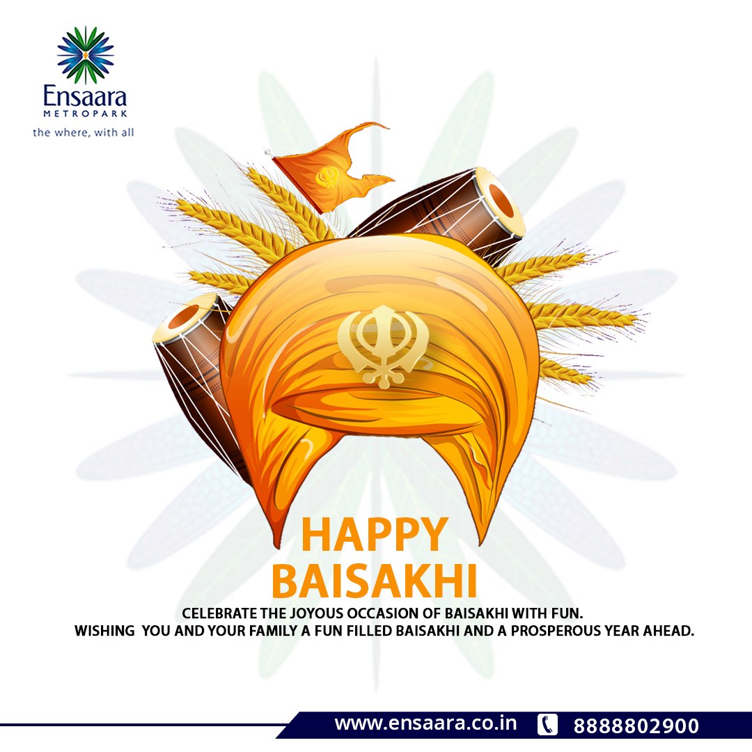EnsaaraM's tweet photo. We wish everyone a very Happy Baisakhi 💐
#baisakhi #seasonofharvest ##happybaisakhi #Ensaara #Metropark https://t.co/jUeNvVVRaf