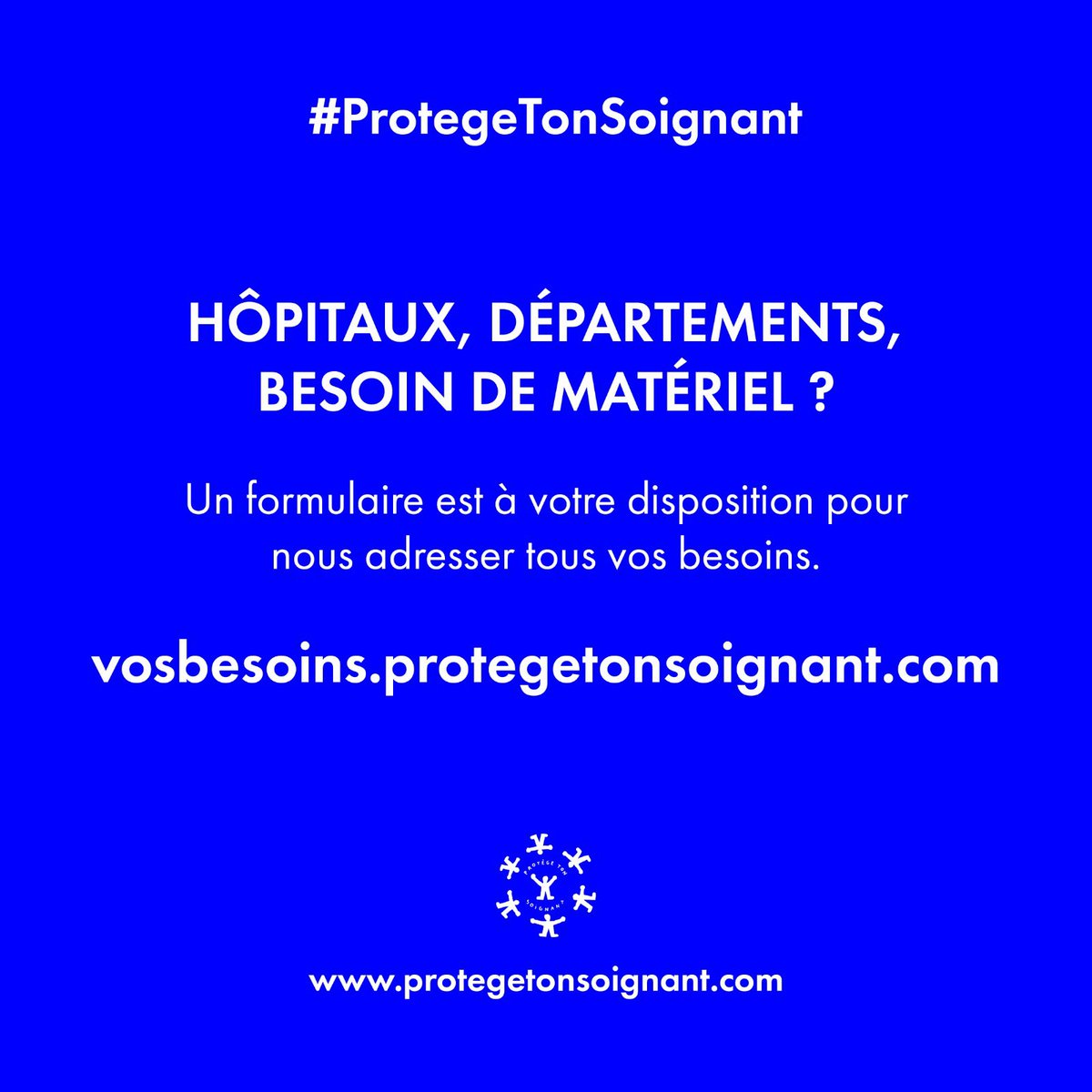 ProtegeTonS's tweet photo. 🏥 Nous livrons désormais 50+ hôpitaux en matériel médical (dont 37 en tournée quotidienne) et ce n'est qu'un début !

📣 Hôpitaux &amp; départements français, n'hésitez pas à nous transmettre vos besoins via ce formulaire 👉 https://t.co/EUbMkqpH1M #protegetonsoignant https://t.co/k80jy8Rlcn
