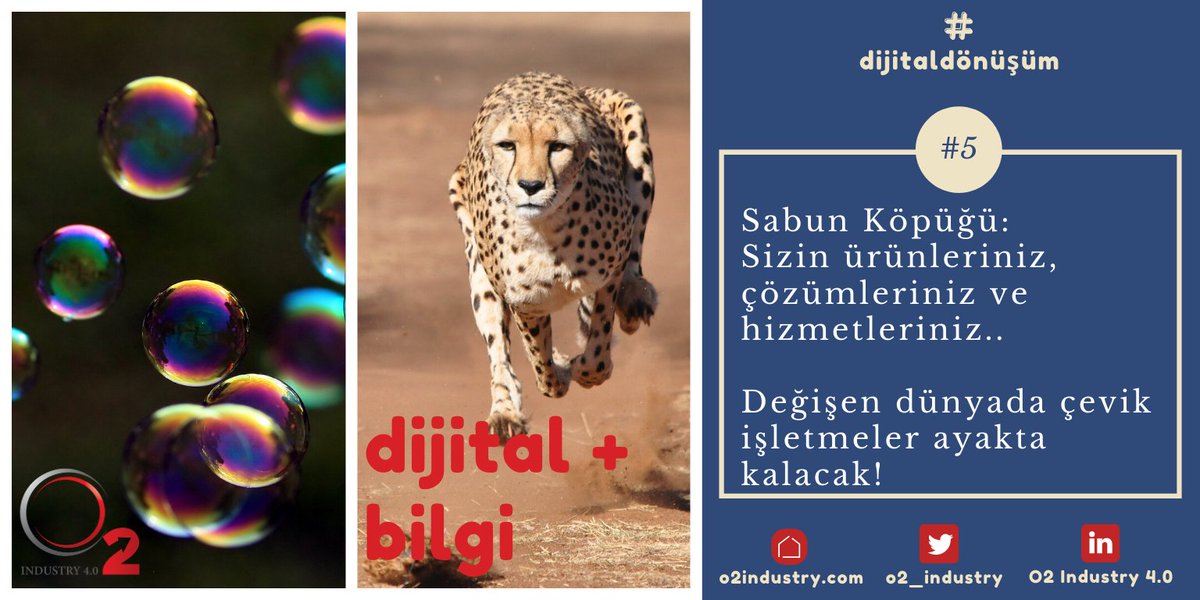 Sabun Köpüğü: Sizin ürünleriniz, çözümleriniz ve hizmetleriniz.. 
''Yeni'' olarak isimlendirilen her ürün, hizmet ya da çözümün ömrü artık çok kısa, neredeyse sabun köpüğü kadar!

Değişen dünyada çevik işletmeler ayakta kalacak!

#dijitaldönüşüm #endüstri40 #uzmanınasor
