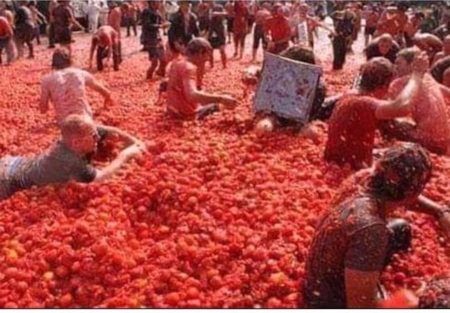 Bir yıl öncesine kadar İspanya’da domates festifalleri yapılıyordu. Bu sene sadece 6 adet alabilme hakları var..