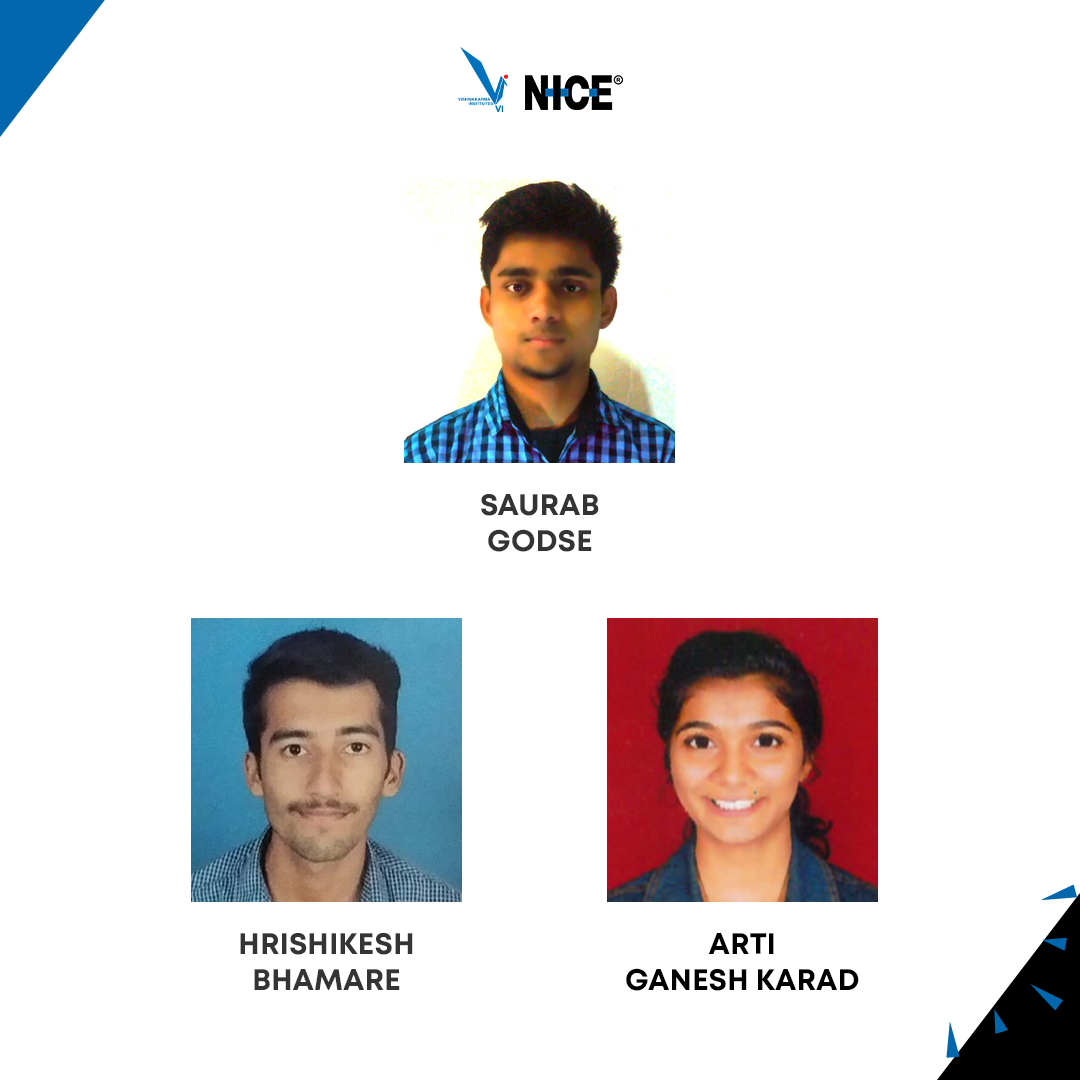 viit_pune's tweet photo. @viit_pune congratulates the following students of Computer Engineering Department (Batch 2019-20) on securing a job with NICE Systems.
#placements #placementdiaries #viit #campusplacement #nicesystems #computerengineering #jobopportunities https://t.co/9pGCJ9w0rg