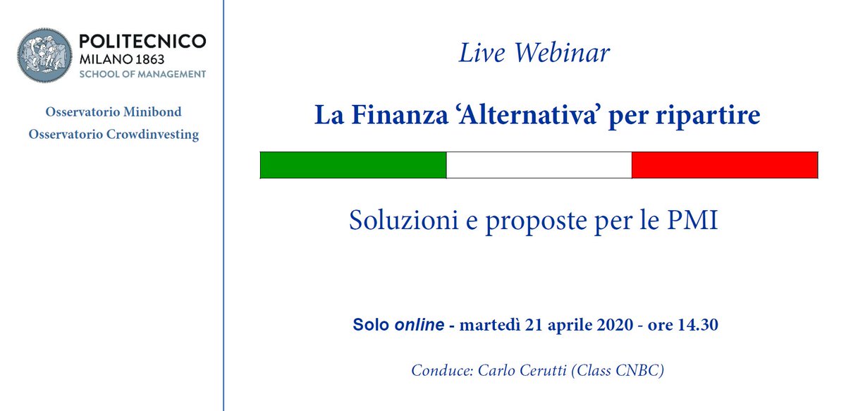 OsservaMiniBond's tweet photo. non perdete il webinar che abbiamo organizzato il 21 aprile alle 14.30! a breve il link! #minibond #crowdfunding #fintech conduce @ceru2 https://t.co/JJ7rQU3xGj