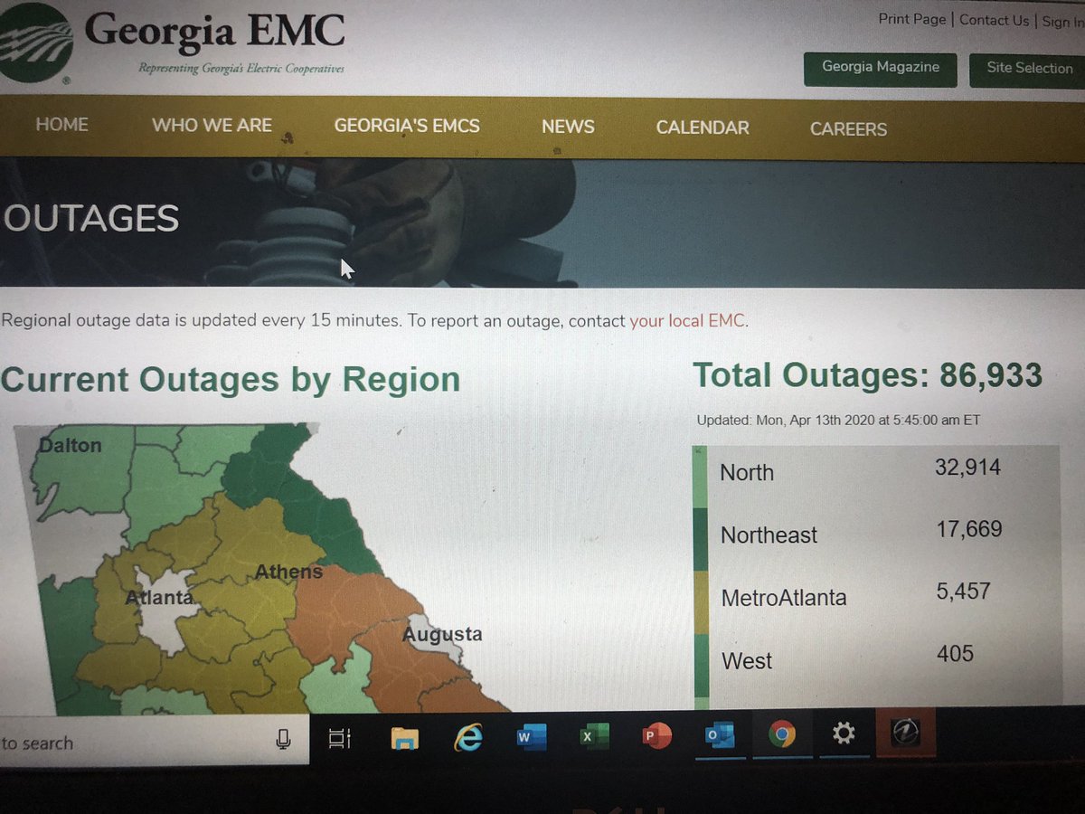 Kristen Holloway On Twitter Here Are The Latest Power Outage Numbers Ga Emc 86 933 Outages Ga Power 13 334 Active Outages 75 755 Total Customers Affected I M Tracking The Numbers Minute