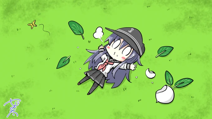 お礼にもらったカブを堪能したレディ

#どうぶつの森 
#かんこれの森 
