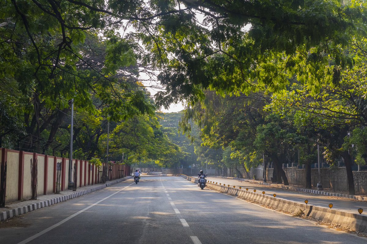 Satvik's tweet photo. Green Bengaluru!! Bengaluru during Lockdown.
#Bangalore #BengaluruLockdown #StayHomeIndia #indiastreets #bengaluru @WeAreBangalore https://t.co/SinkzJnTeD