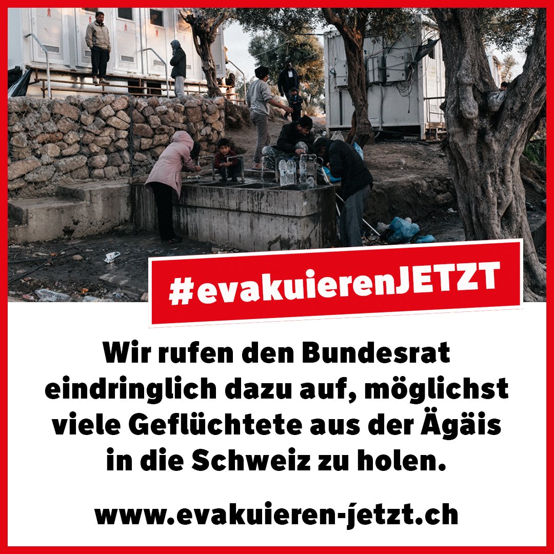 Der Bundesrat fordert zu Recht Solidarität von der Bevölkerung. Wir fordern dasselbe von ihm. #evakuierenJETZT
evakuieren-jetzt.ch