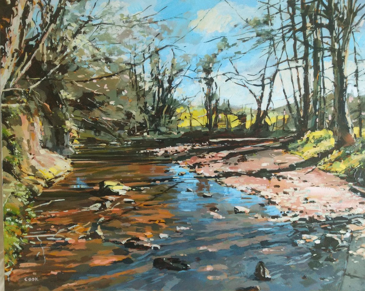 colinrcook's tweet photo. Spring morning at Littlebeck #art #painting #northyorkshire #contemporaryart #contemporarylandscape #landscapepainting #littlebeck https://t.co/5DNUUBDHtp