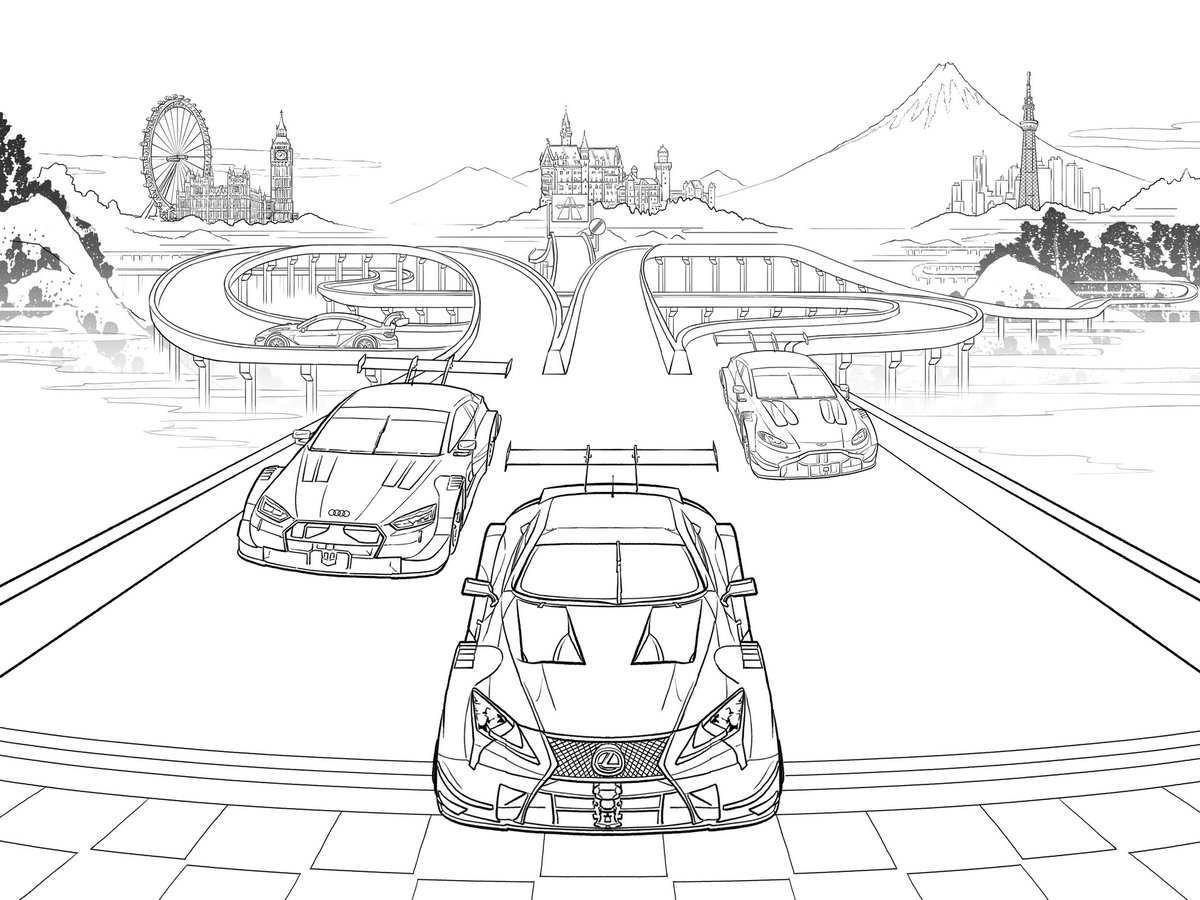 AutomovilMex's tweet photo. ¡Más páginas para colorear, para aprovechar este tiempo de cuarentena! Esta vez son cortesía de #Lexus, y además del #LC500 de producción y del LC500 del campeonato #SuperGT, las ilustraciones también incluyen coches de carreras de categorías GT de #AstonMartin y #BMW. #HobbyAP https://t.co/HXRKshZZDX