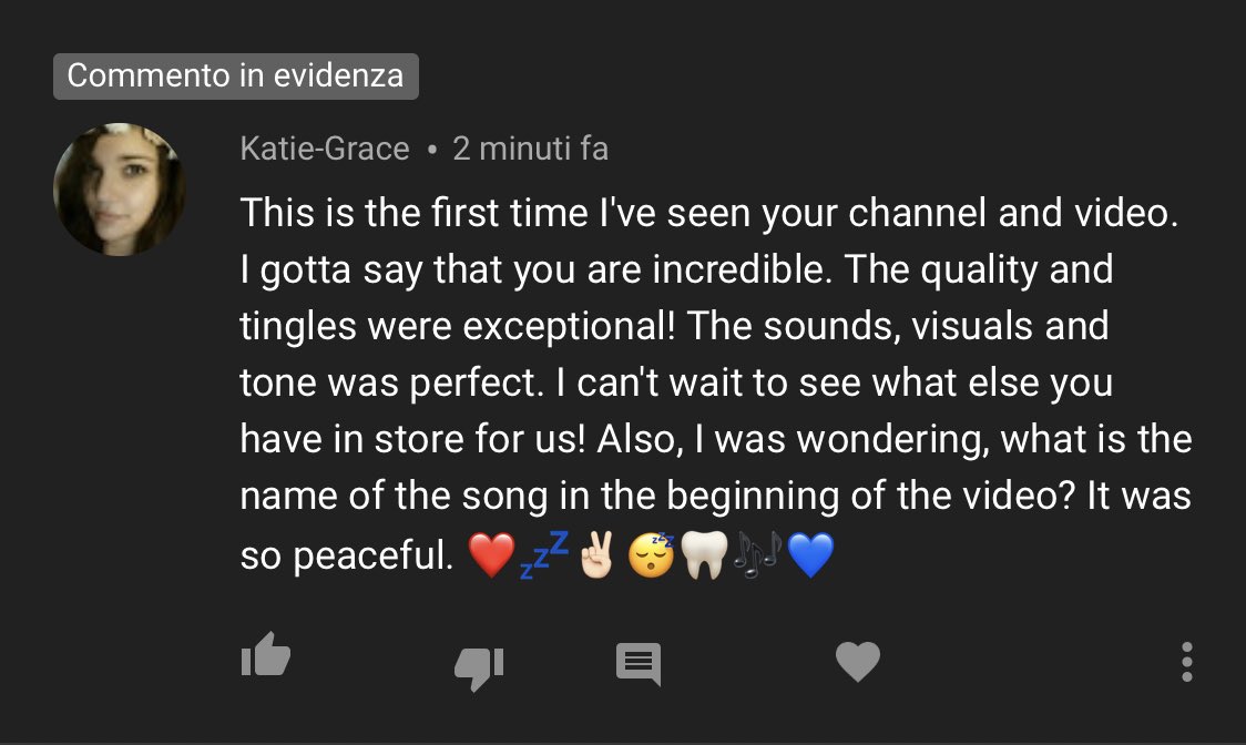 AsmrStarling's tweet photo. How to make my day 💖😍 #ASMR #asmrcommunity #asmr #asmrvideo #youtube #nicecomments https://t.co/W9xZvmrra4