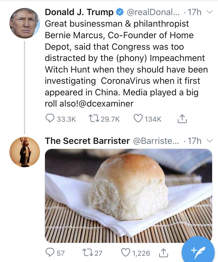 And that yesterday the Leader of Her Majesty’s Loyal Opposition sent the President of the United States of America a photo of a bread roll.