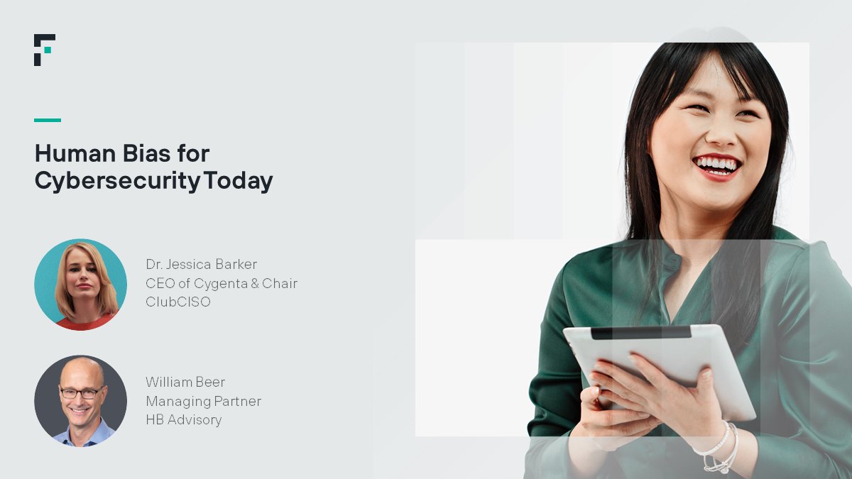 ForcepointSec's tweet photo. April 28. Join Dr. Jessica Barker as she talks about human bias in the context of cybersecurity and importance of human element during our global strategy summit. #ForcepointExchange https://t.co/aukMKAmu1R https://t.co/PIqDlHBQjX