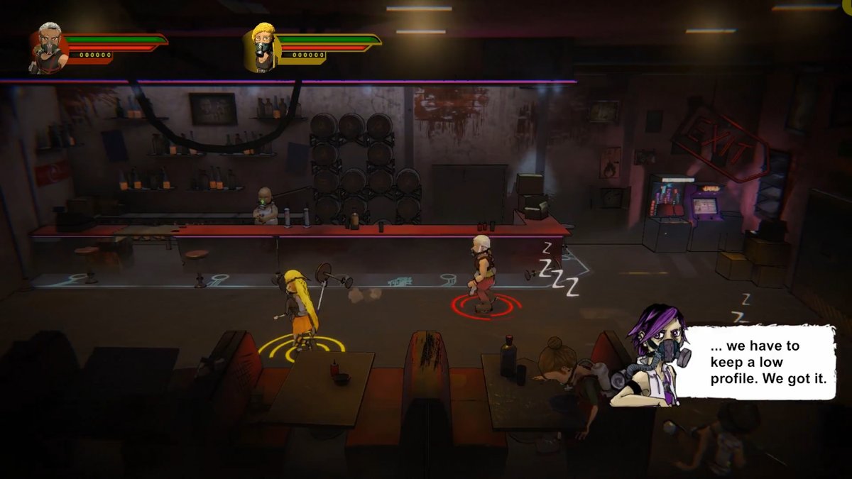 SandBloomStudio's tweet photo. In the bar of #SoldO2ut demo, there is an arcade machine of #EMMA_LiM! Can you see it?
#EasterEgg #IndieLovers #IndieDev #BeatEmUp https://t.co/5vfjeDbC0Y