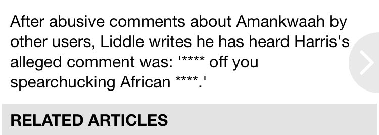 C) he said businesses and institutions catering exclusively to black and Asian people should be closed downD) he told an African footballer to fuck off back to Africa, amongst other things #LabourLeaks