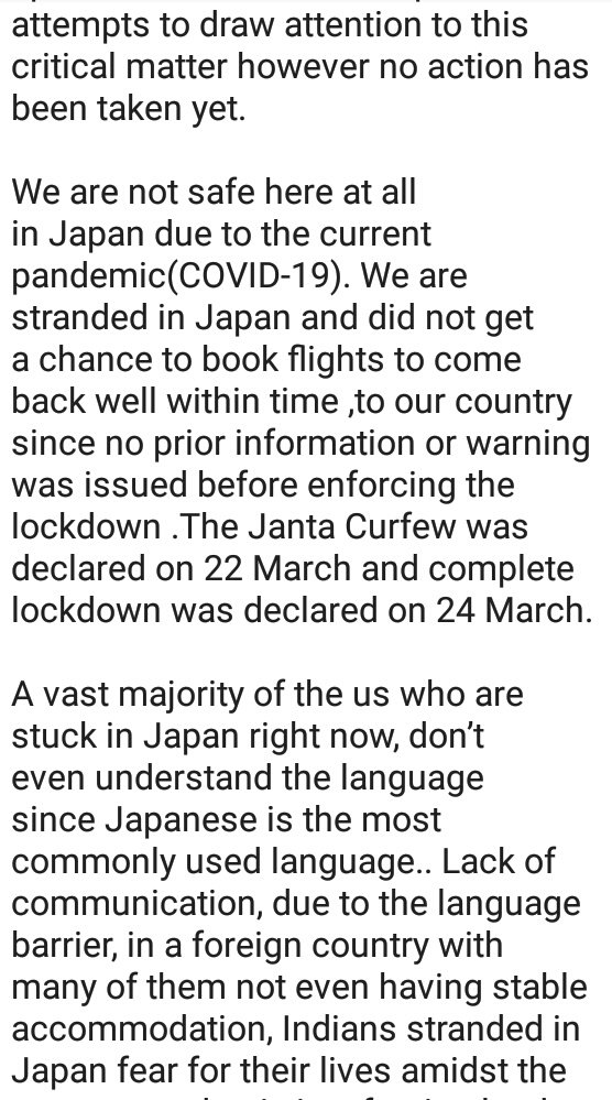 BharatK1993's tweet photo. There are over 100 Indians stranded in Japan. Due to international travel ban they are unable to travel in emergency situation. Help them return home to India! #strandedinJapan @PMOIndia @MEAIndia @narendramodi @DrSJaishankar @IndianEmbTokyo @ndtv @timesofindia @Zee24Ghanta https://t.co/bekAwyqc7t