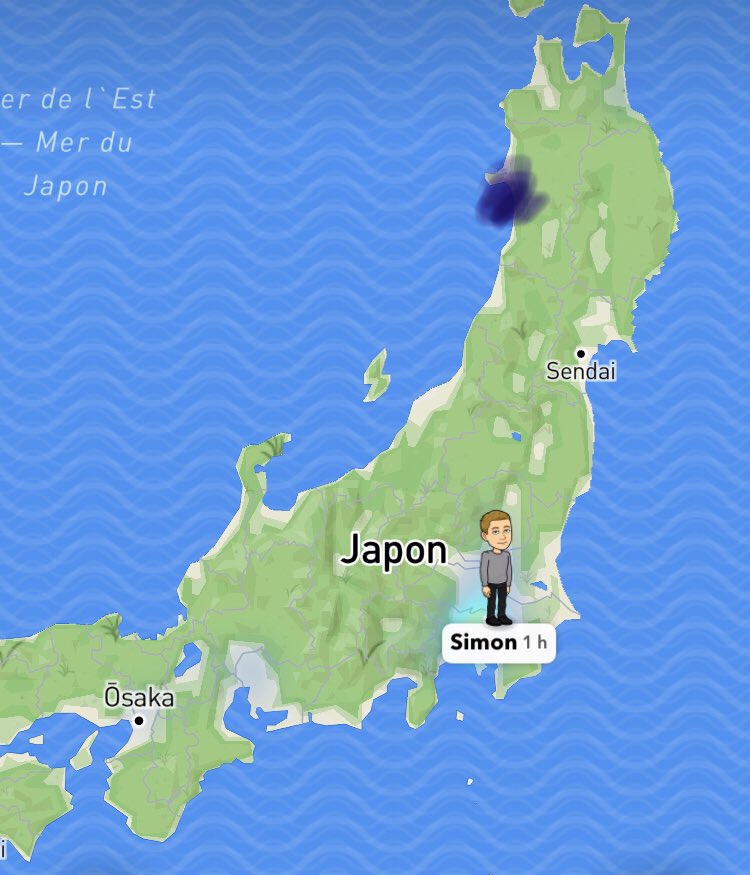 Ensuite avec mon sheguey  @Simmart1 on a décidé de partir dans le trou du cul du Nord du Japon dans la province d’Akita (très beau Bitmoji Sim)