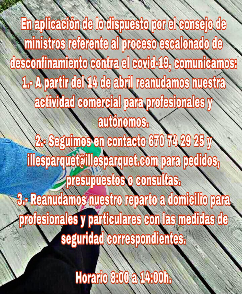 IllesParquet's tweet photo. 👉Atención porque a partir del martes 14 de abril... https://t.co/cD5otUsRxa