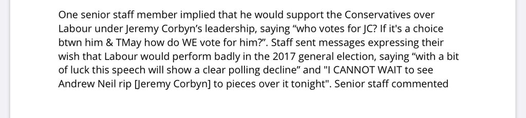 The way my BLOOD IS BOILING right now. Corbyn lost the election because he was sabotaged by a bunch of middle class centralist social liberals, who realistically lean to the right more, because they were threatened by his socialist ideals.  #LabourReport  #LabourLeaks