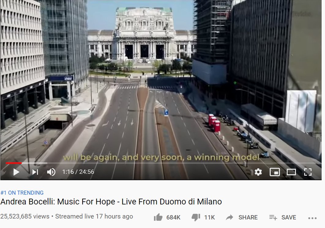 GGrimalda's tweet photo. Yesterday was my first #Easter not spent in #Milan with my parents.Watching my #hometown empty streets in #Bocelli #MusicForHope concert was sad. But let's stop talking of #WinningModel. Let's not win or lose,let's just be happy with what we have.#Covid_19 https://t.co/dq97ezdwCI https://t.co/pIc4iYUfwL