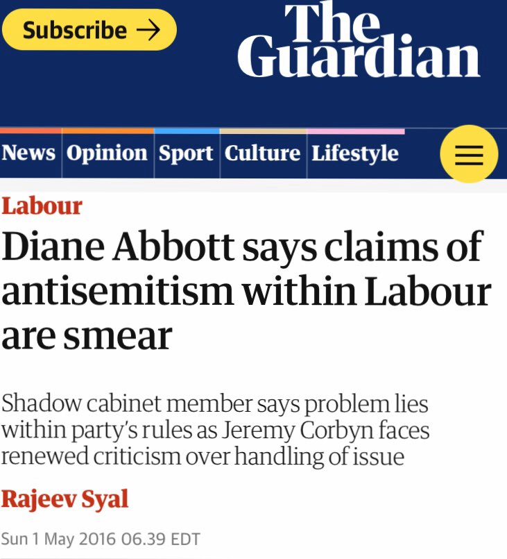 There are four pages on "denialism" and 15 pages on Corbyn's statements opposing antisemitism. But no room for the examples of Corbyn and his closest supporters encouraging that denialism in the first place /9