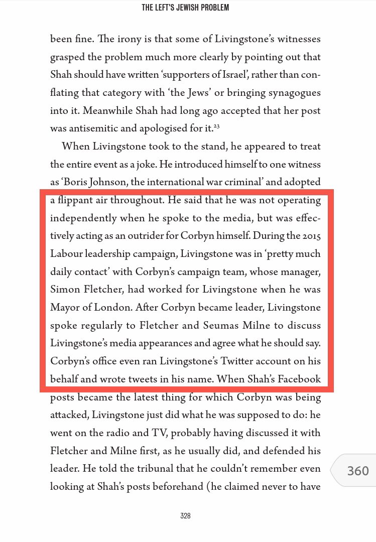 The account of Ken Livingstone's first suspension doesn't really fit with Livingstone's own claim that he was in almost daily contact with Corbyn's office to coordinate his media appearances /11