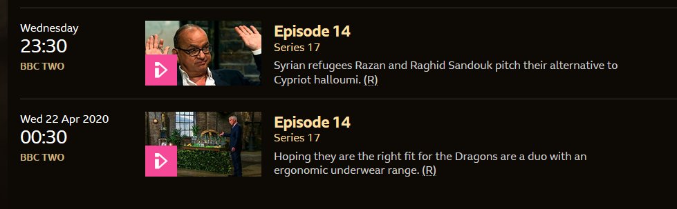 Trying to plan your catchup viewing on the BBC iplayer can be challenging <a href="/EvanHD/">Evan Davis</a> #dragonsden could unique episode numbers be a way forward ?