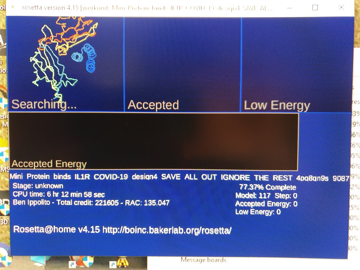 ATC_Ben's tweet photo. I'm not a scientist, but my computer is helping scientists beat this (bleep) virus. Grid computing FTW! https://t.co/JIm5wg749Q