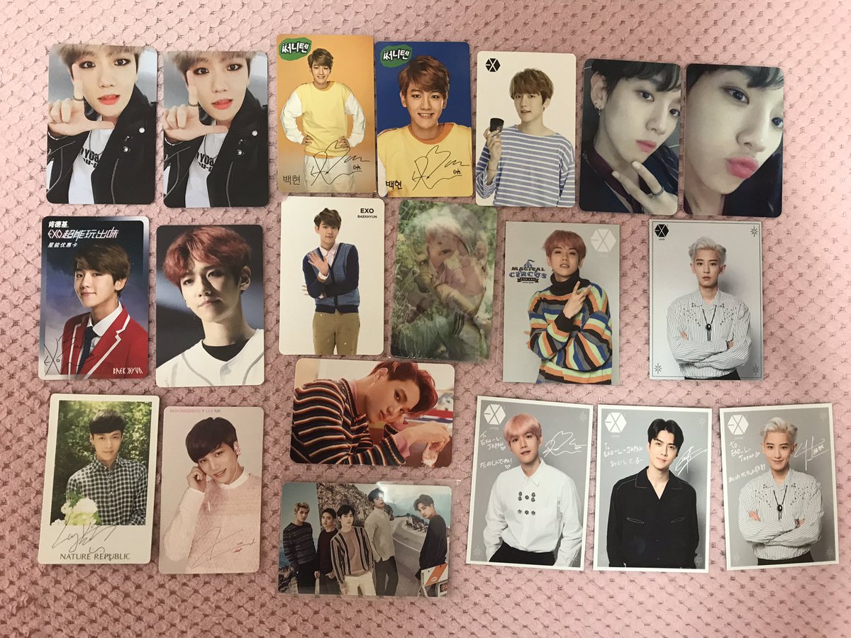 exo トレカ 交換 譲渡 ベッキョン チャニョル カイ セフン

譲→写真のトレカ
求→買取(希望額提示式)

公式のグッズ、ポストカードもあります。

お求めのものがある方は、お先にご希望額をDMにお送り下さい！

集めるのにかなりお金をかけました😭
貴重なものは特に安価では考えておりません。