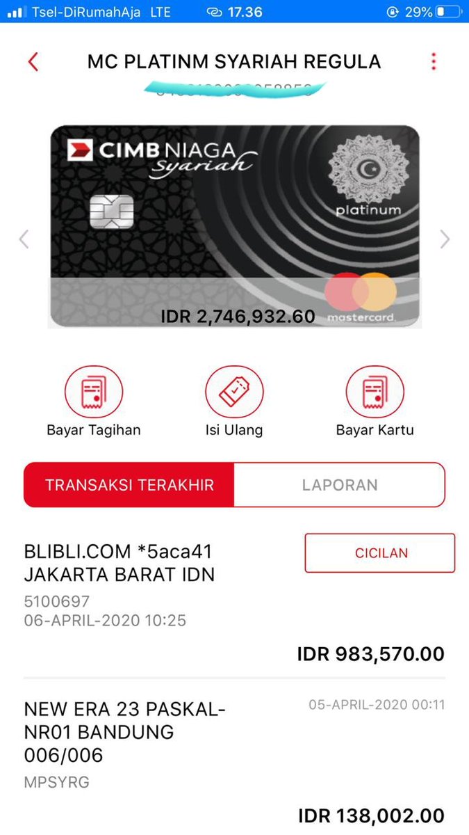djayanugrah's tweet photo. Min saya ada transaksi di ecommerce blibli, pas waktu checkout pembayaran saya pake cicilan tp knp di mutasi kartu kredit saya tertagih full ? @CIMBNiaga https://t.co/IZLcw0kYhZ