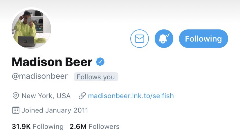 madison followed me, april 13 2020