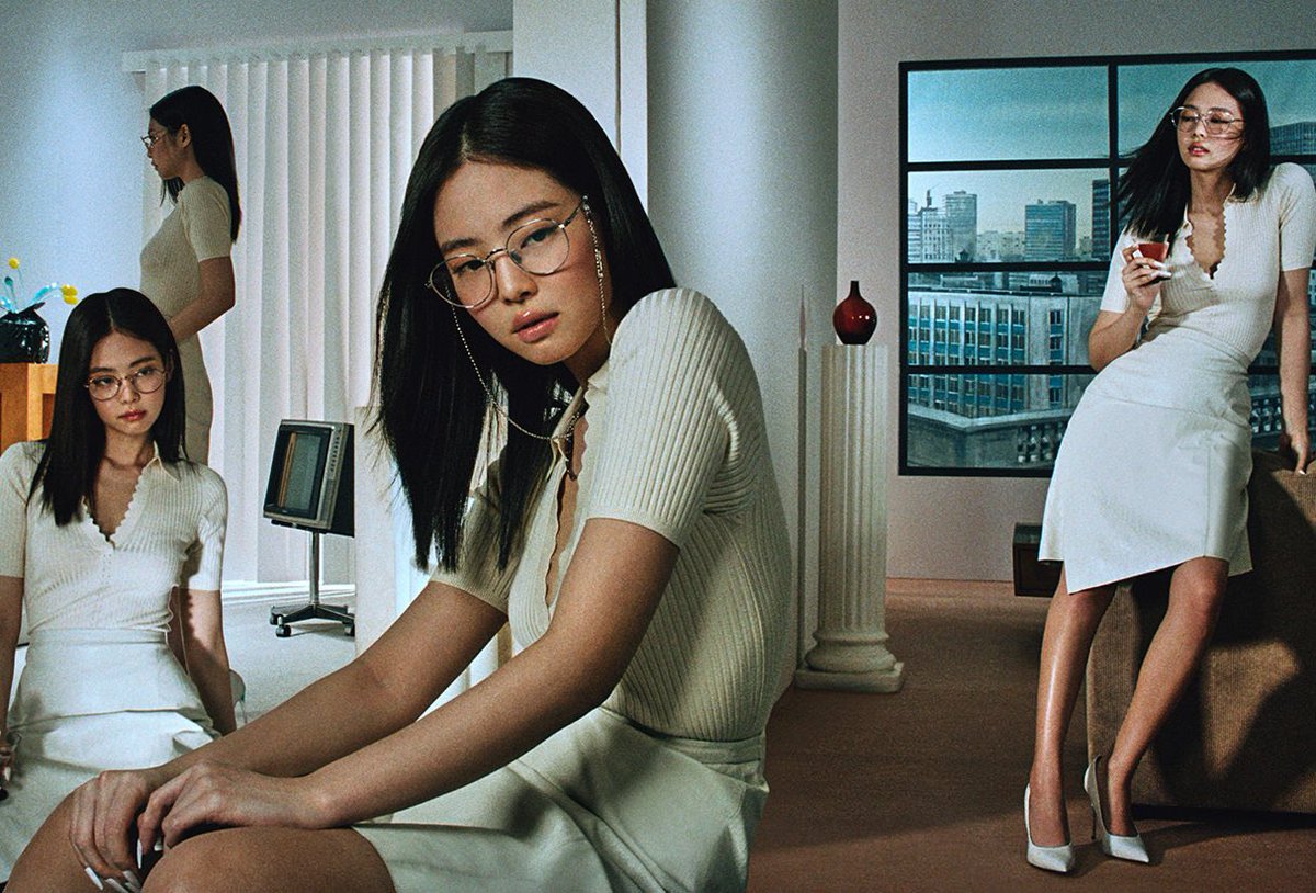 JennDumpling's tweet photo. It’s me and my personalities having fun at home in quarantine

#GENTLEMONSTER #JENNIE 
#Quarantine #coronavirus #COVID2019 https://t.co/Wjb9d7tvW6