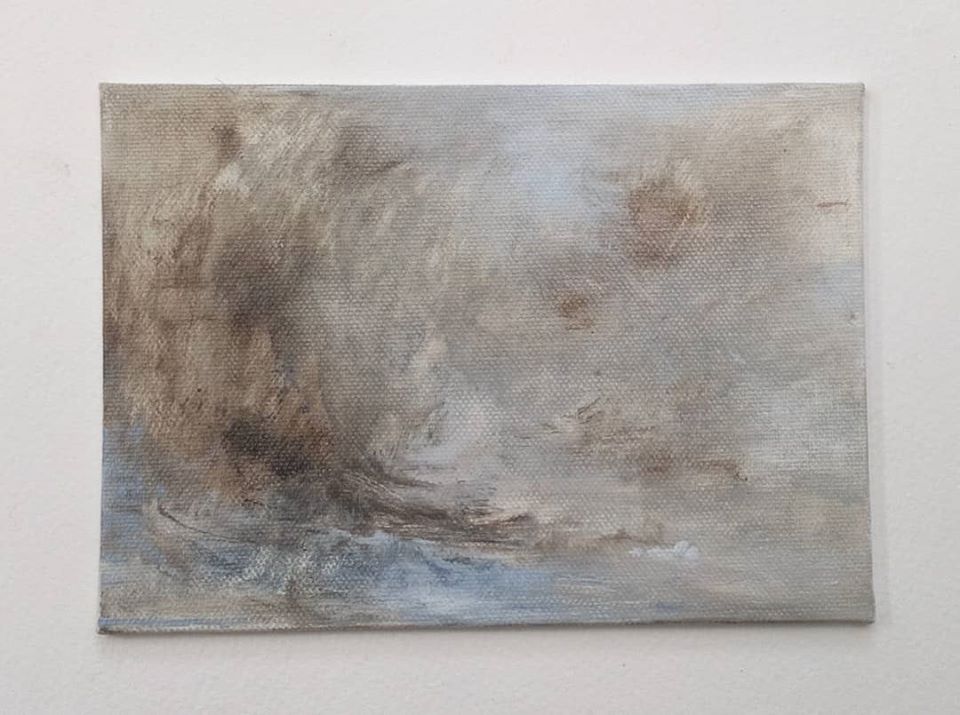 lcattrell's tweet photo. Inspired by #the many people who have taken part in #artistsupportpledge .A great idea and help by #mathewburrows.The Sea.Oil on Winsor and Newton canvas board. 13 x 18 cms.£160. Please DM if interested. #artistsupportpledge   #oilpainting #sea https://t.co/oCDosL1XWY