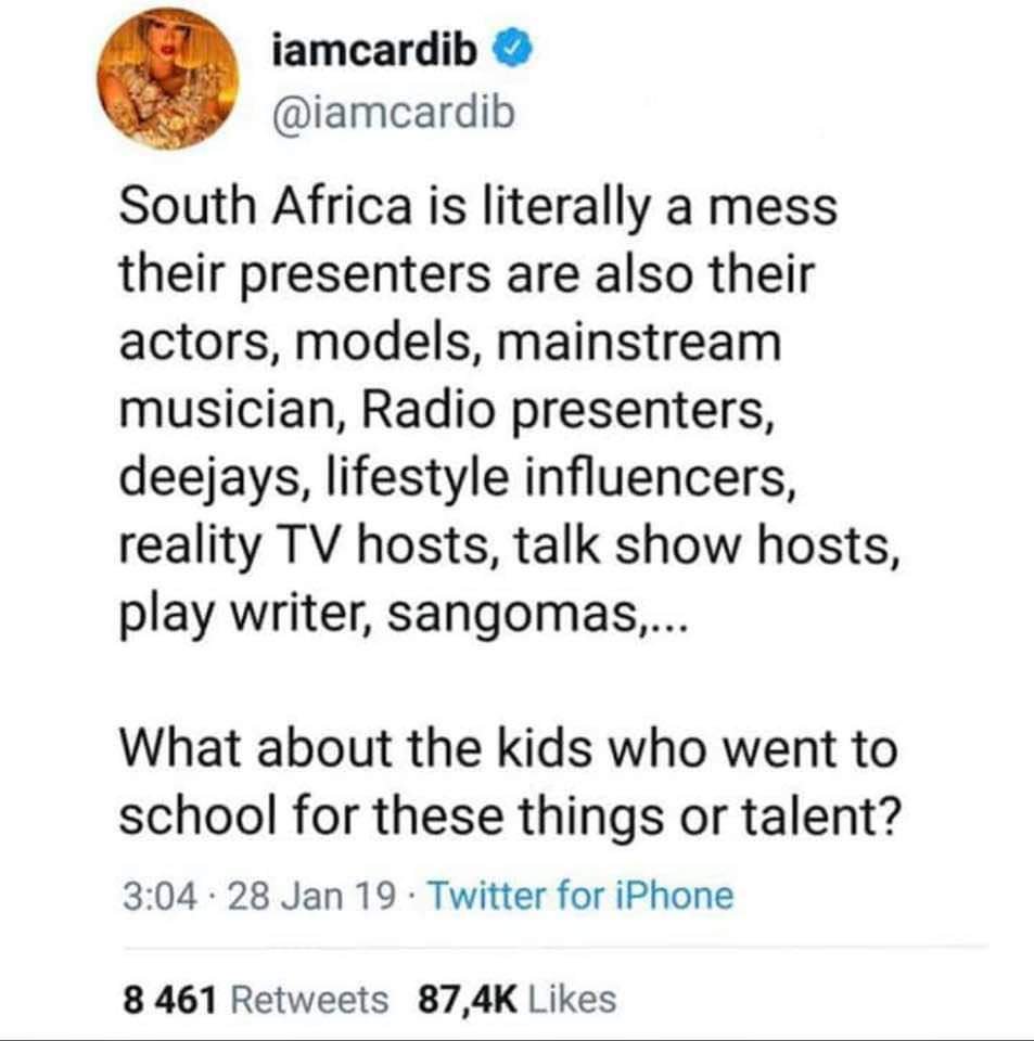 alonsoxn_'s tweet photo. Cardi B was right 
#CelebritiesAreNotTeachers https://t.co/j5Gr79wl1i