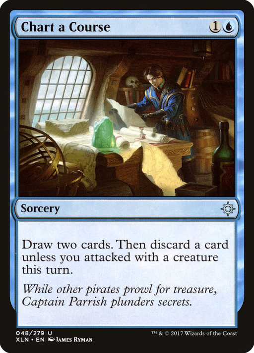 DailyMTGcards's tweet photo. Card name: #ChartaCourse
Card type: Sorcery
Edition: Ixalan (XLN) Nº 48
#MTG #MagictheGathering #MTGArena #EDH https://t.co/y8RnIIcH68