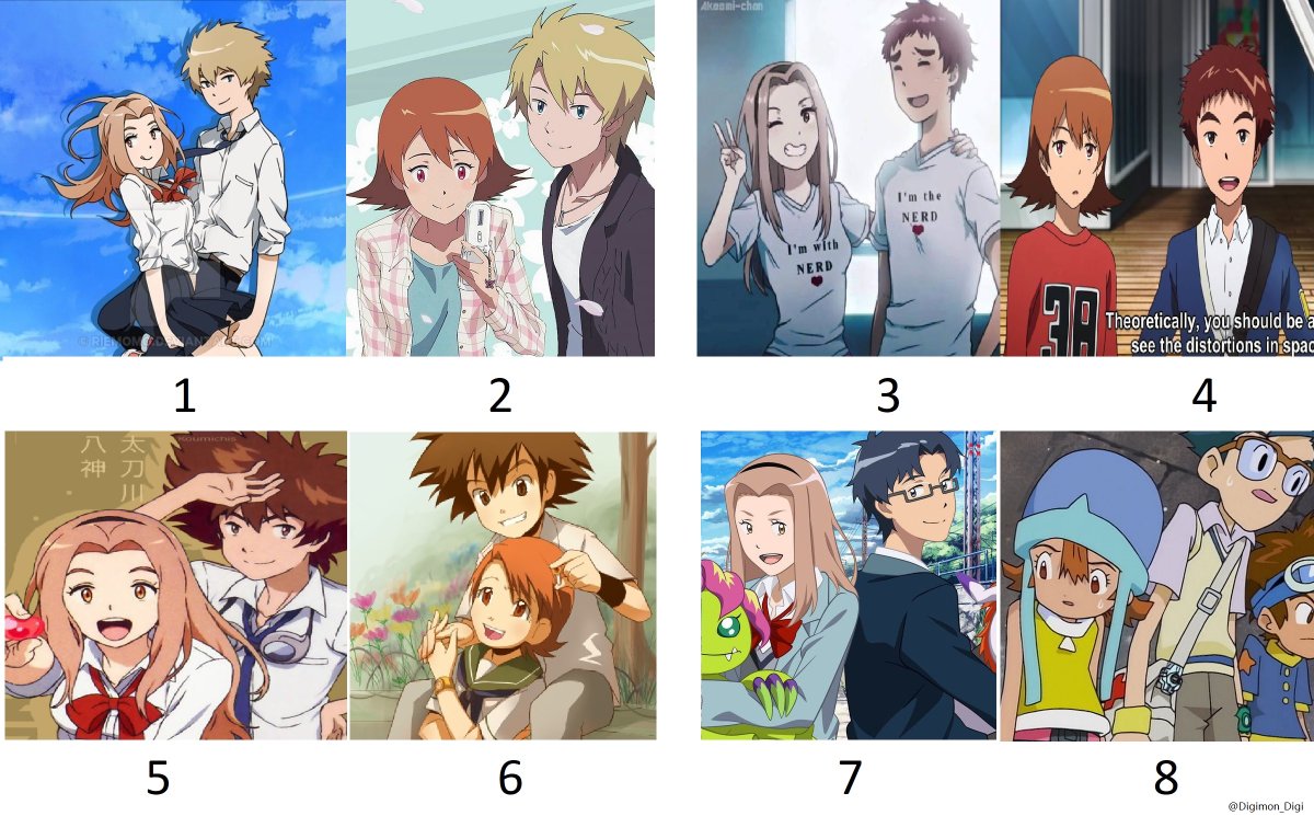 Who do you ship from the Digimon Adventure 01 group? Part 2. #DigimonAdventure #Digimon #Digimondigi