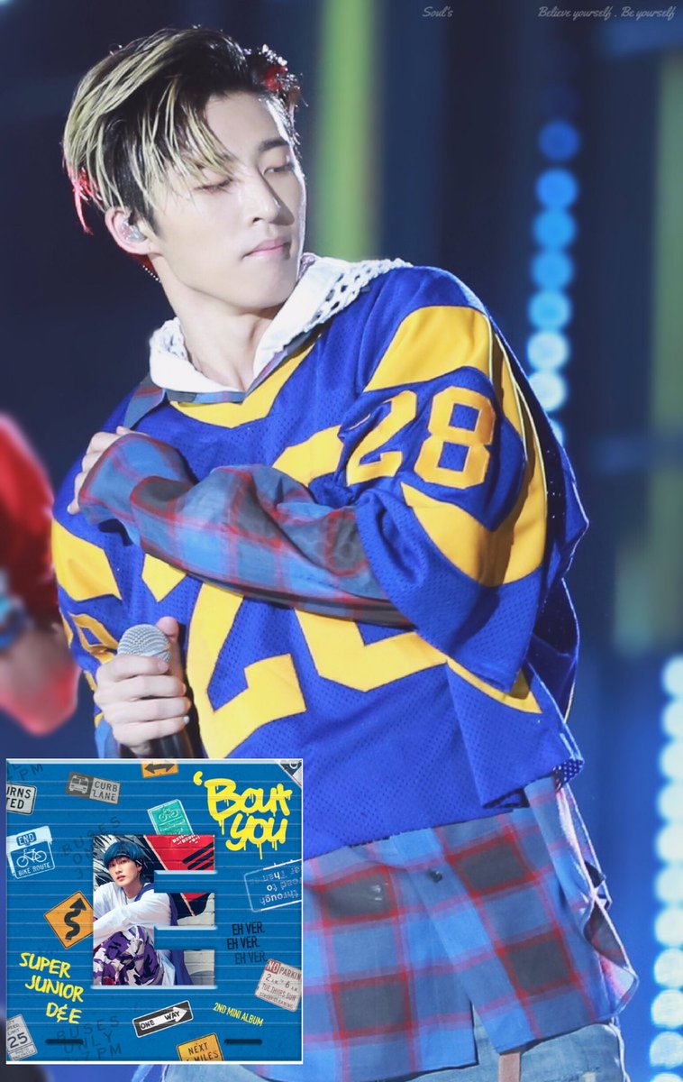 kim hanbin dressed up as super junior albums