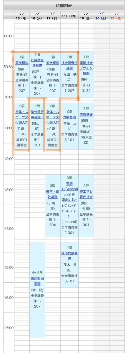 埼玉大学ソフトテニス部 続いて工学部環境社会デザイン学科２年川邉諒の履修紹介です