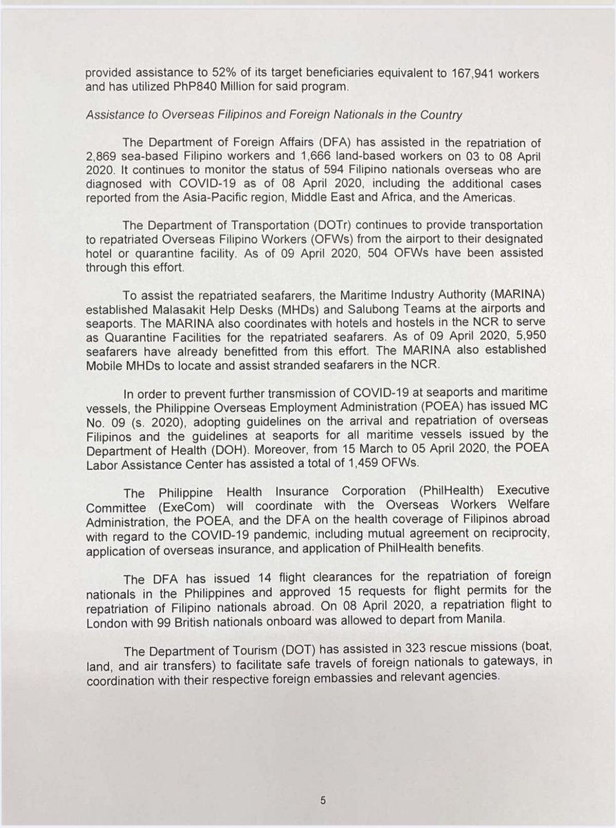 President Duterte’s third weekly report to Congress on the government’s response to the COVID-19 pandemic