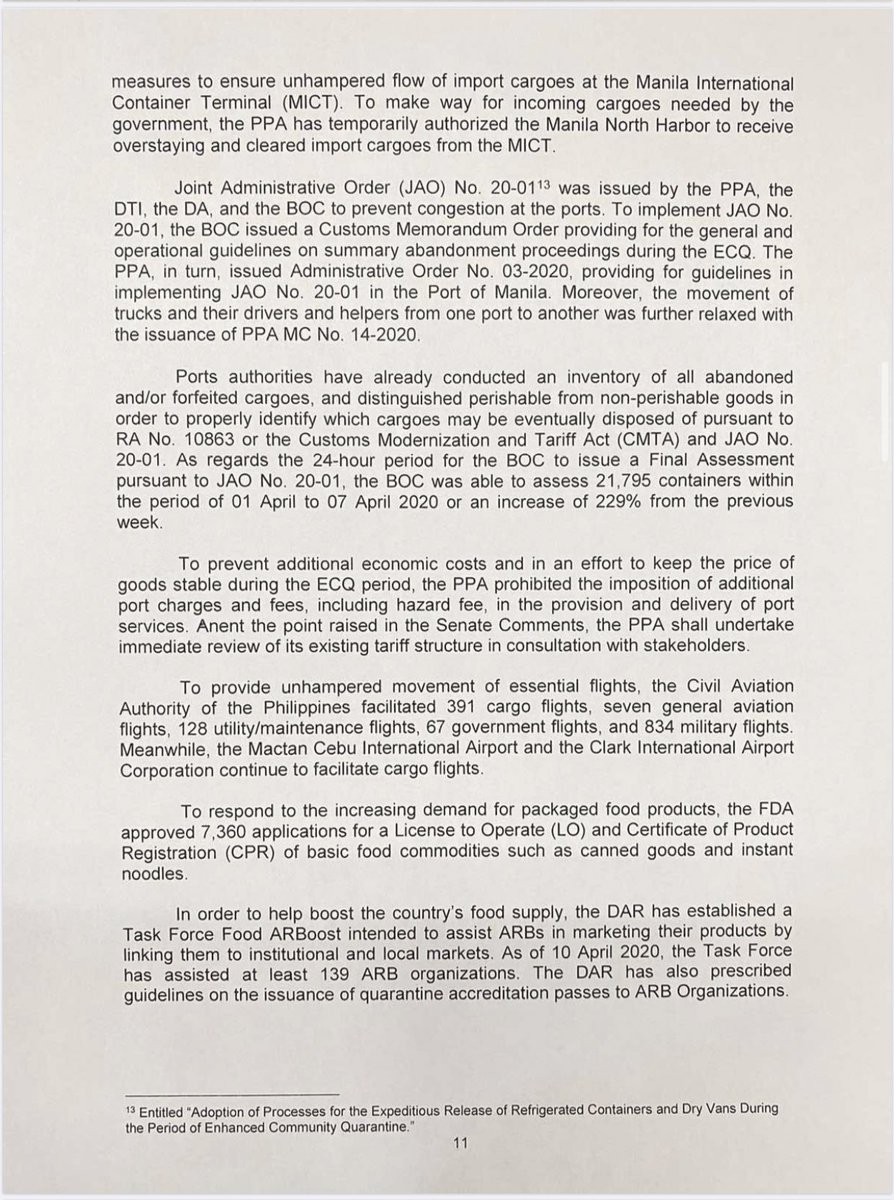 President Duterte’s third weekly report to Congress on the government’s response to the COVID-19 pandemic