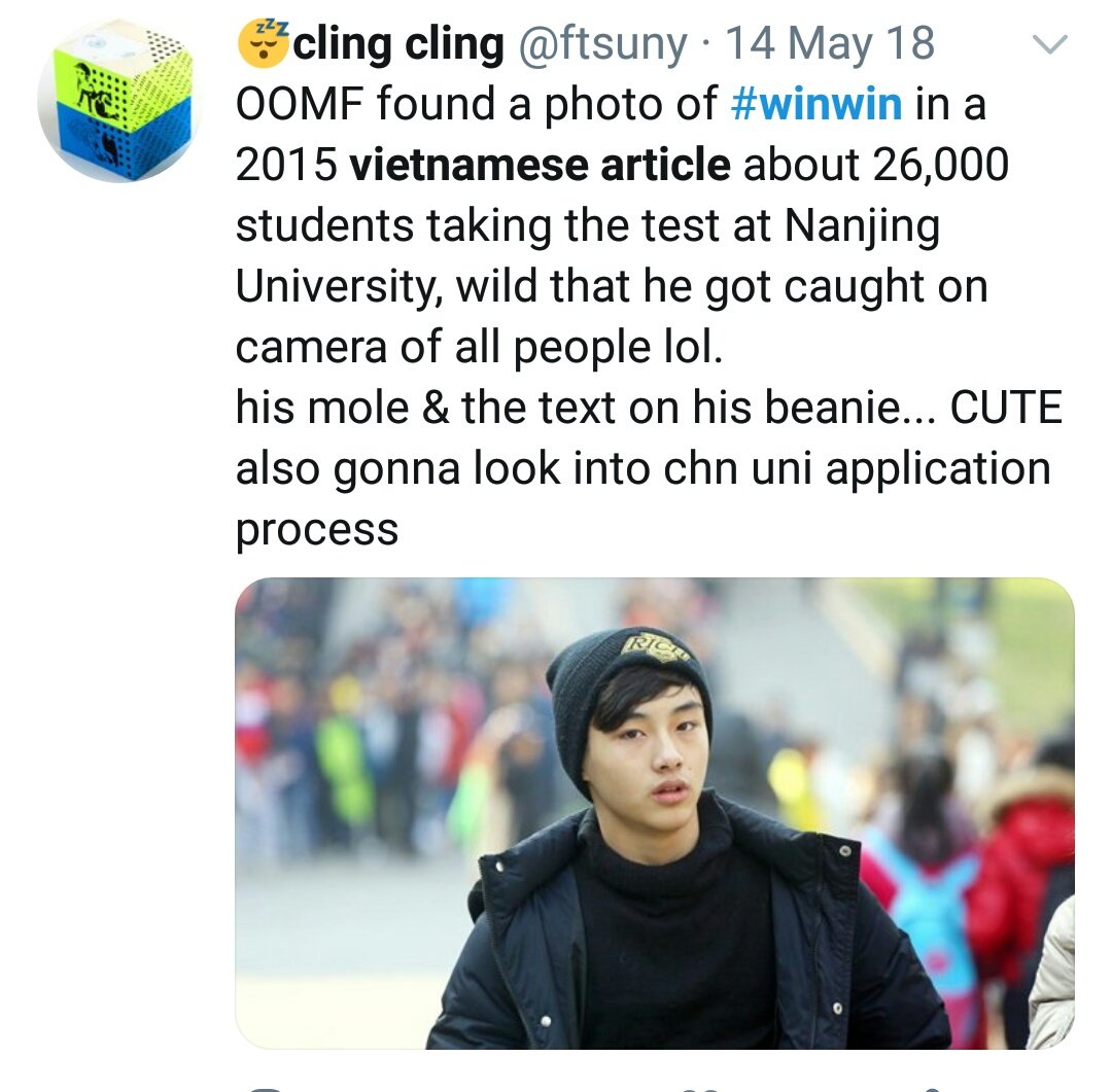 winwin spotted in vietnames article. we didnt know about his acceptance results to nanjing but still.. im adding it anyway https://ione.net/tin-tuc/nhip-song/nam-thanh-nu-tu-trung-quoc-thi-vao-truong-nghe-thuat-dong-nghin-nghit-3137433.html