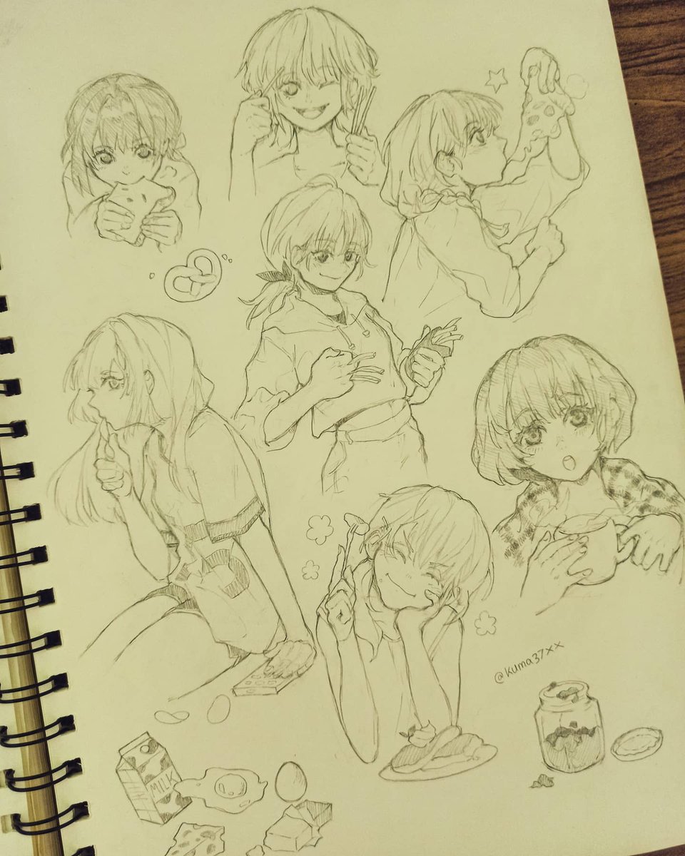 It's best to draw when you're not hungry, or else...
ʕ '∀`" ʔ
.
#mangasketch #mangashoujo #mangaart #mangadoodle #animesketch #pencil #doodle #kawaii #food #hungry #mangagirl #イラスト #スケッチ 