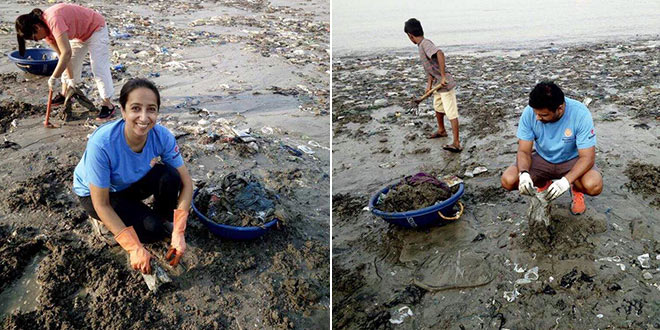 USAS_WW1's tweet photo. #MahimBeachCleanUp - I am so proud of my cousins Indranil and Rabia who started cleaning #Mumbai, #Indiaโs #Mahim beach solo. Theyโve spent ~130+ weeks cleaning #plastic and other #pollution, drawing many volunteers for a better #environment. Amazing! See BEFORE and AFTER photos. https://t.co/YyLYzSWJxC
