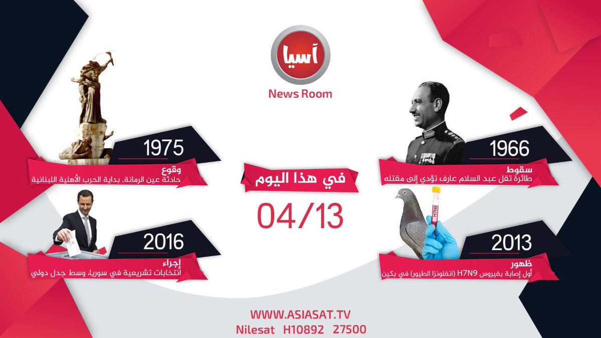 alijumaa_8's tweet photo. مقتل عبد السلام عارف وذكرى اكتشاف اول حالة بفيروس أنفلونزا الطيور ابرز احداث هذا اليوم https://t.co/9wyzyolPWj