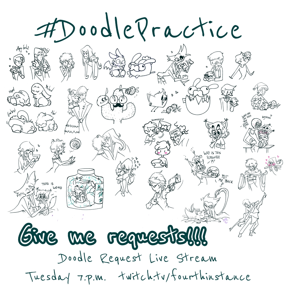 HasiAnn4I's tweet photo. This was so much fun, I wanna do it again. I'll make a doodle request live stream tomorrow on https://t.co/FXTcZMnuTz 7p.m.
Give me requests! WHAT SHALL I DRAW? Write it down in the comments.
#HasisArtistHangout #Doodles #Doodlepractice https://t.co/YJzxYRAWcb