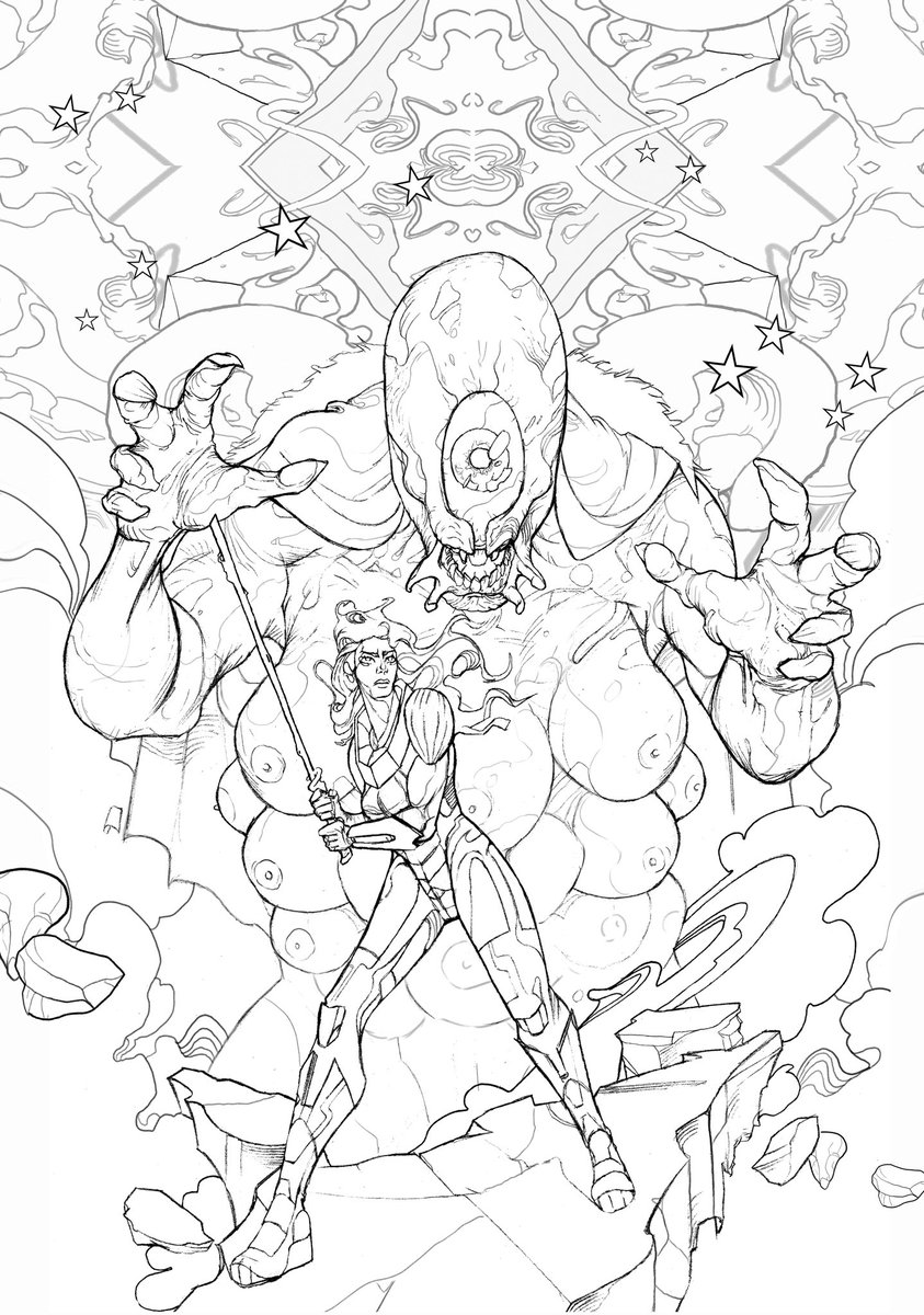 Today’s ODYC Colouring page, Odyssia and Cyclops, from me, Matt and  @ImageComics - free for you to print off or to colour digitally. If you open the image in a new tab, then change the extension to png (no .), you'll get the best version of the pic to colour. Enjoy