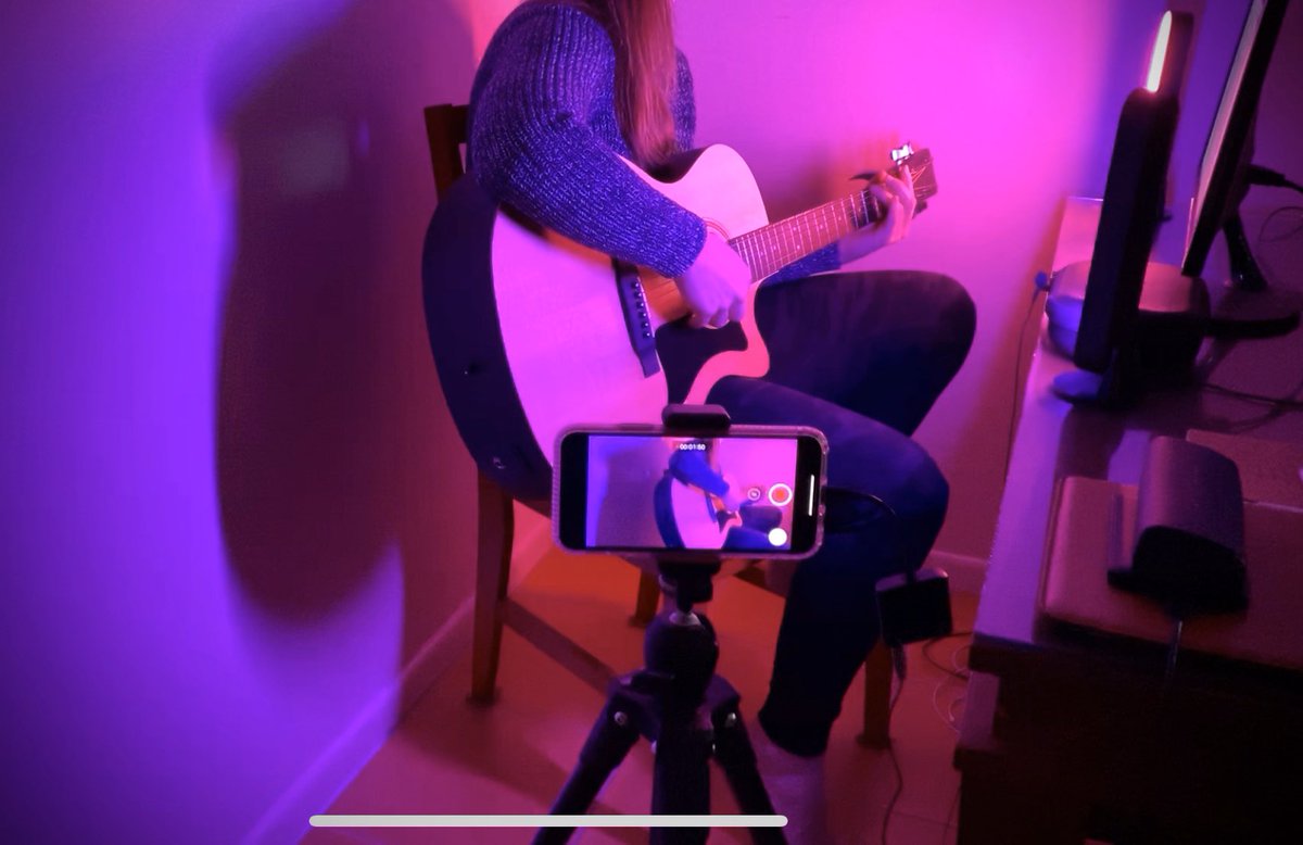 Enjoying some time at home #EasterMonday #guitar #Lovemusic #recordingstudio