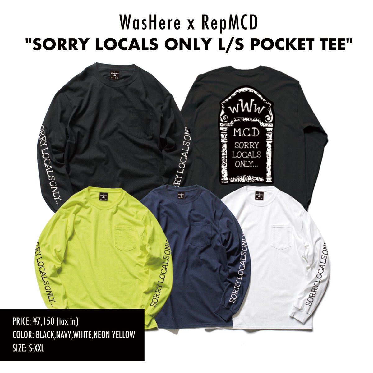 thisone0013's tweet photo. ※予約 WasHere x RepMCD SORRY LOCALS ONLY L/S POCKET TEE
https://t.co/hyw2ImG8FE
@_wwwtyo_ x #RepMCD https://t.co/NdJVQ8sXV8