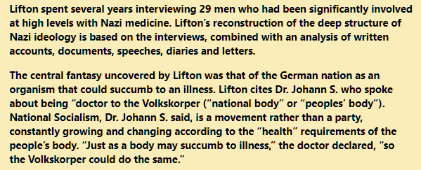 Allison Pearson's line that Boris Johnson's health is synonymous with the health of the nation is also reminiscent of the Nazi concept of the Volkskörper (“national body” or “peoples’ body”). It's not just deeply stupid, it's dangerous.
libraryofsocialscience.com/newsletter/pos…