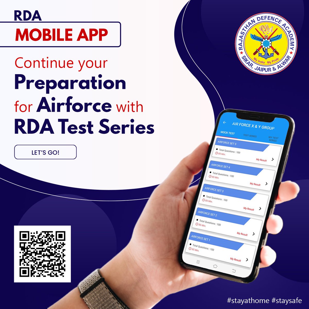 DefenceCollege's tweet photo. Continue your preparation for Airforce with the RDA test series. 
Get Now: https://t.co/LW5dgOJz0Y
#DownloadApp #DownloadNow #SmartphoneApp #StudyMaterial #LearnFromHome #Opportunities #DefenceAcademy #IndianNavy #IndianArmy #IndiaAirForce #Discipline #IndiaSoldiers https://t.co/EPkAC3uqjF