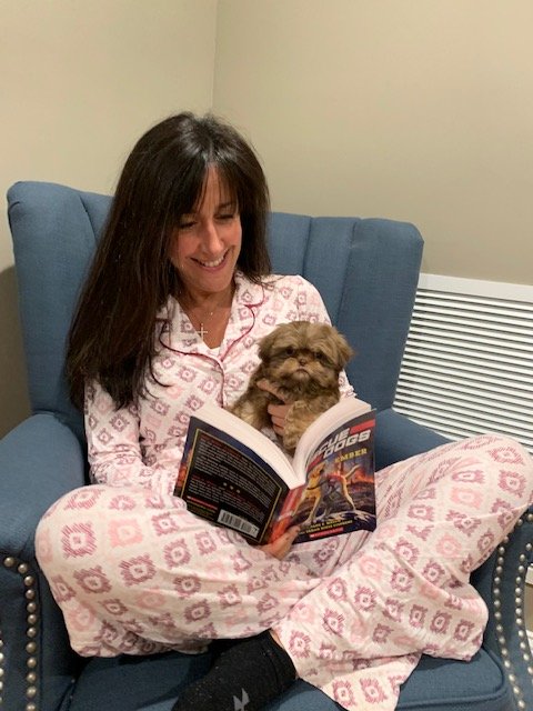 gwlswes's tweet image. One of our wonderful Speech Teachers is reading to her lovely new pup!  Thanks Mrs. Perrotta for showing your GWL school spirit!!   @GWLSchool #gwlspiritweek #gwlstrong